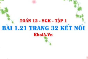 Bài 1.21 trang 32 Toán 12 tập 1 Kết nối tri thức